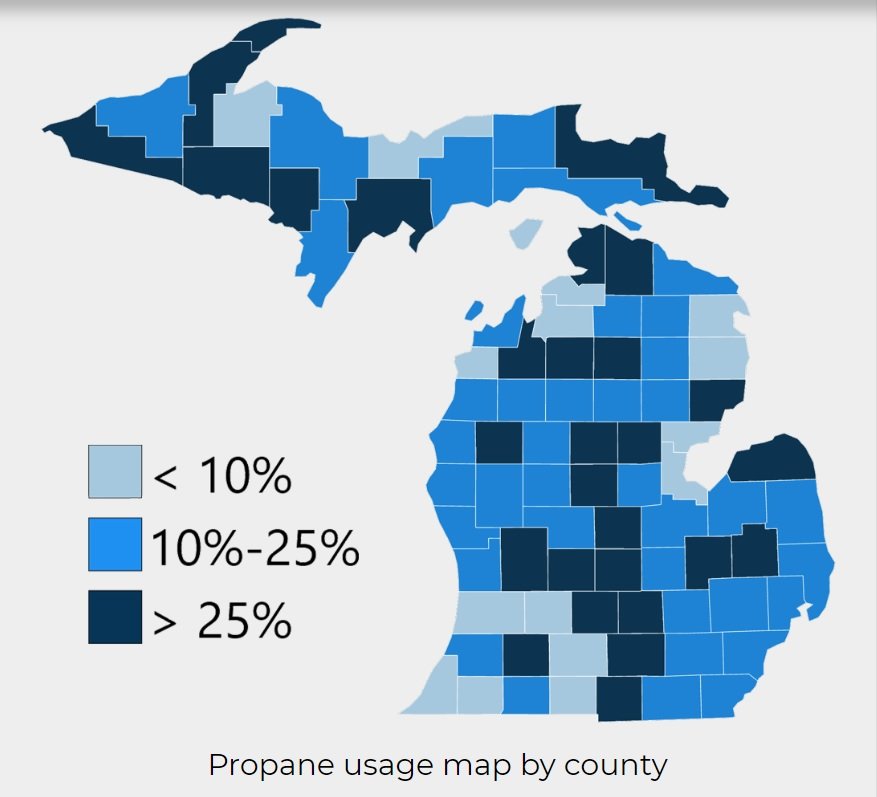 Michigan Propane Map